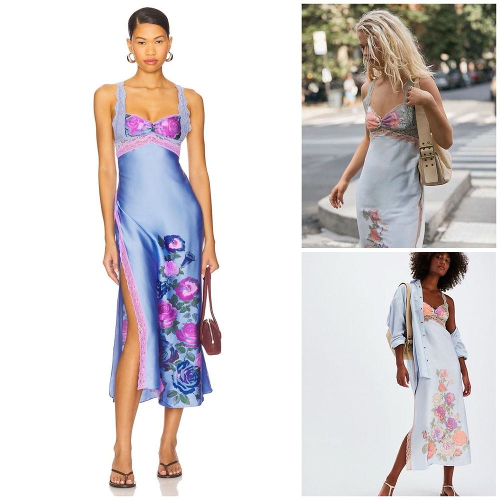 𝓯𝓹 Free People~💙 Just Dreamy Maxi Slip Dress